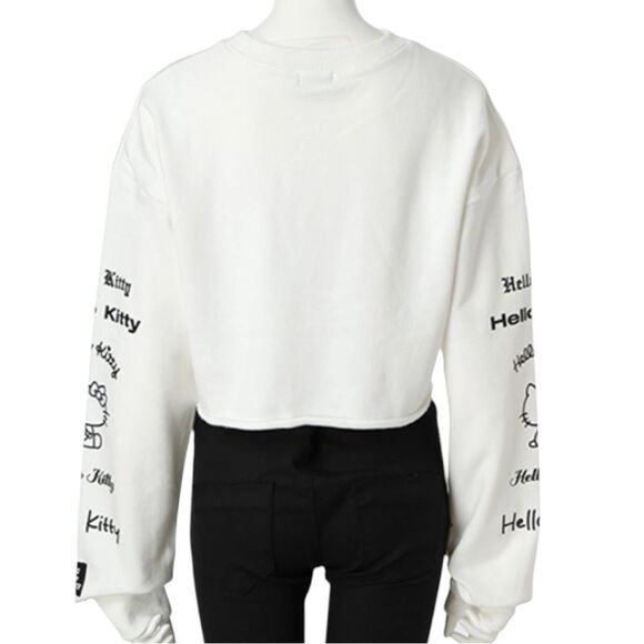 Fig & Viper White  Hello Kitty Pullover Raw Hem Sweater 
Size M - Picture 9 of 11